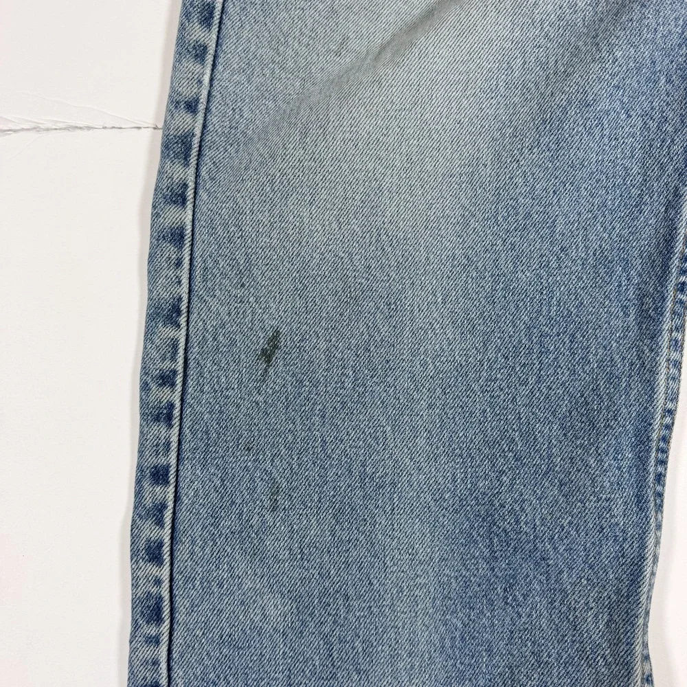 Levi's 505 Jeans Mens 36x30 Blue Denim Faded Distressed Regular Fit Straight Leg